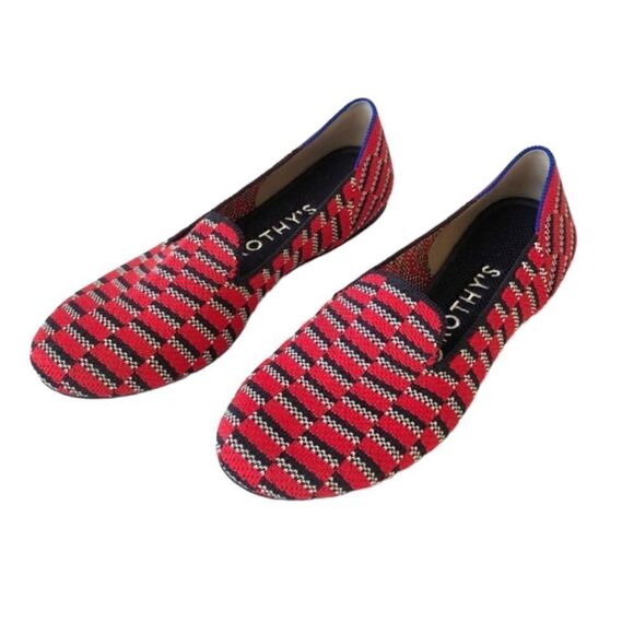 Rothy's The Loafer Cherry Red Mosaic Loafers (Retired) Size 7.5 - Picture 1 of 8